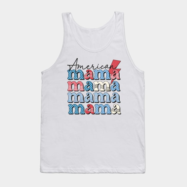 American mama retro mom and me Tank Top by PixieMomma Co